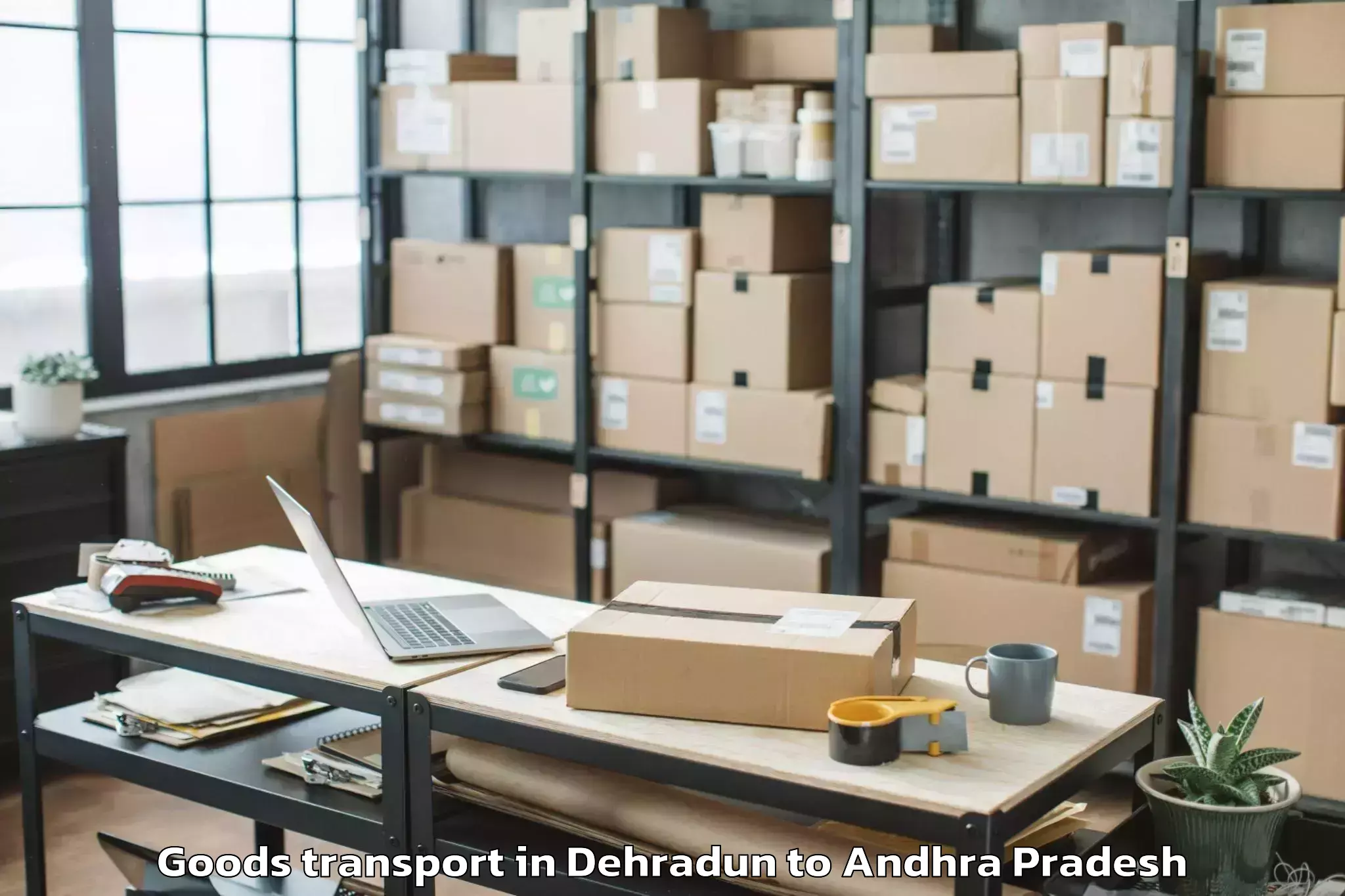 Expert Dehradun to Yeddana Pudi Goods Transport